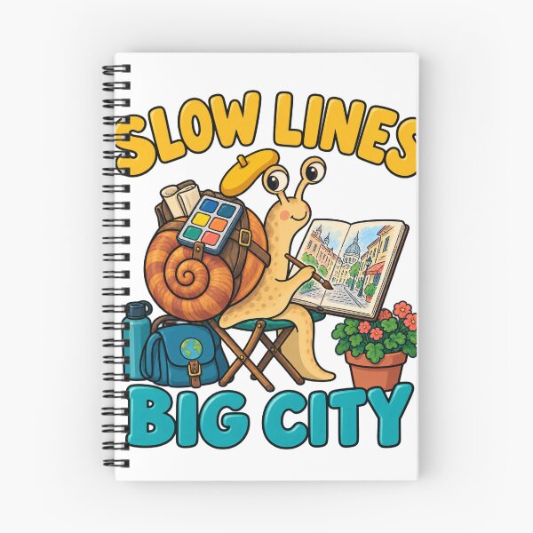 Item preview, Urban Sketching Snail Slow Lines Big City designed and sold by SAS-Designer.