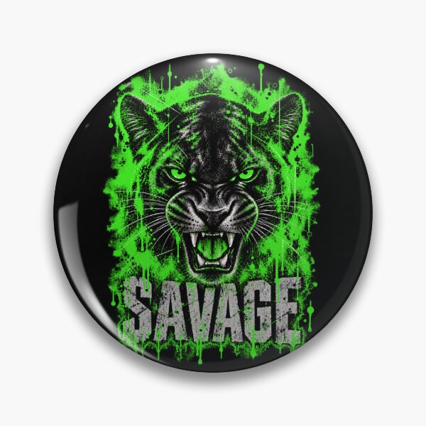 Item preview, SAVAGE PANTERA GREEN designed and sold by Neo-Punk.