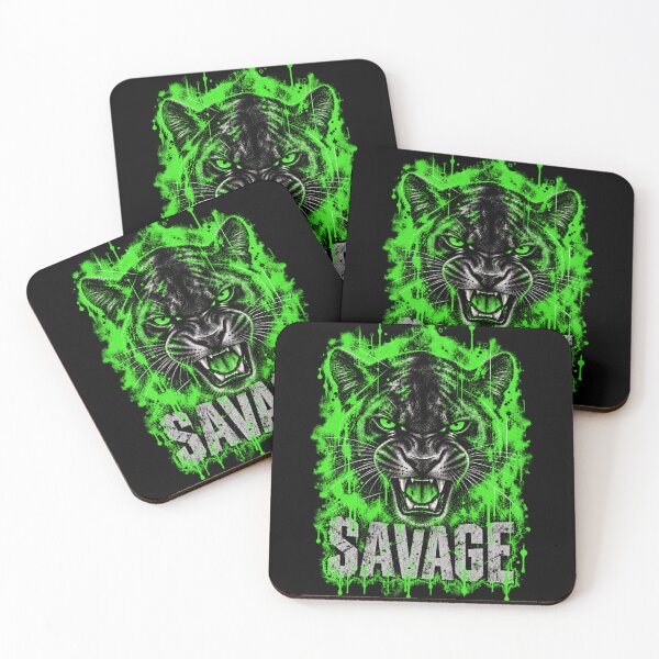 Item preview, SAVAGE PANTERA GREEN designed and sold by Neo-Punk.