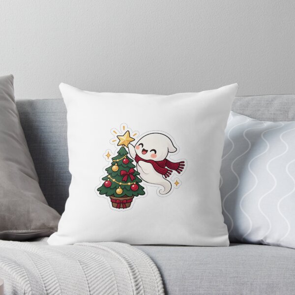 Item preview, Cute Christmas Tree and Ghost Holiday Art designed and sold by naruto4925.
