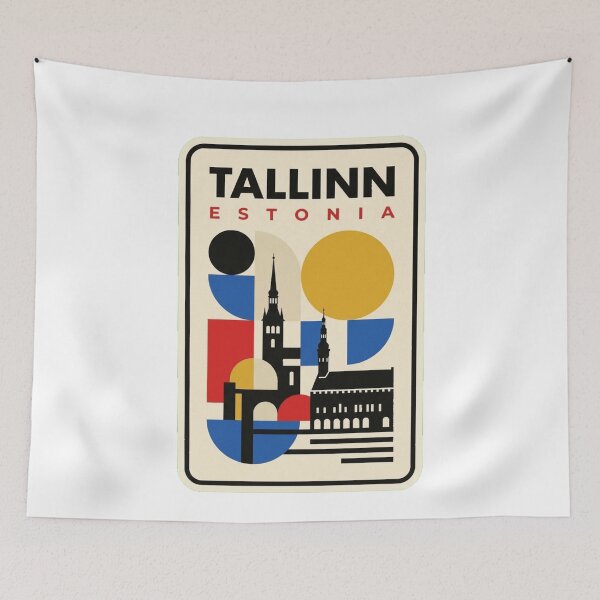 Item preview, Retro Tallinn Bauhaus Geometric Skyline designed and sold by k3rstman1.