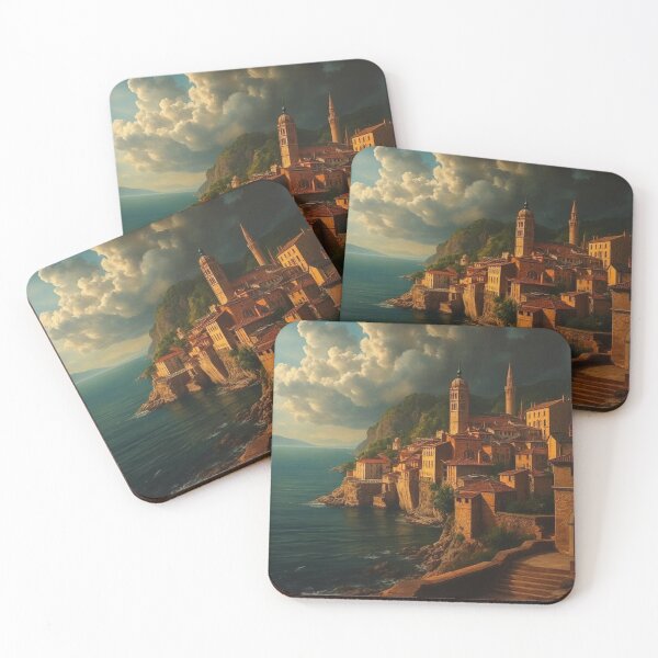 Item preview, Old city by the sea designed and sold by JOHN44ART.