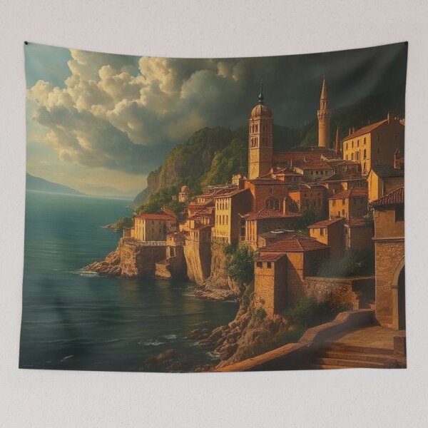 Item preview, Old city by the sea designed and sold by JOHN44ART.