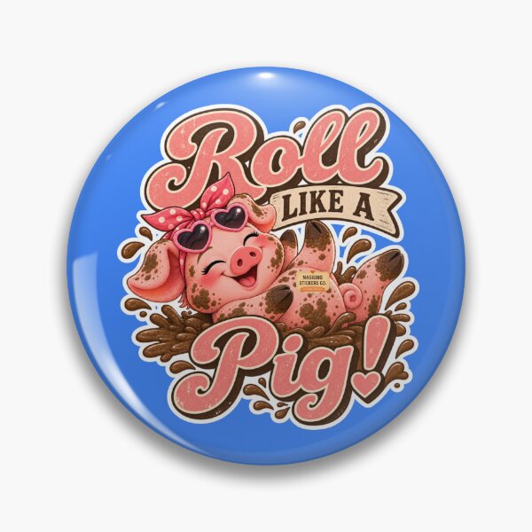 Item preview, ROLL LIKE A PIG! BY NAGGINGSTICKERSCO. ROLL LIKE A PIG! COLLECTION | ELECTRIC BLUE Edition | No.01 designed and sold by LaMaisonOfMY.