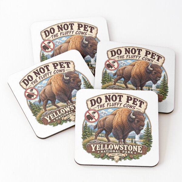 Item preview, Yellowstone Bison National Park Do Not Pet The Fluffy Cows  designed and sold by Rtcraftani.