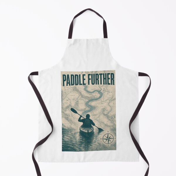 Item preview, Paddle Further Cartographic Kayak Explorer Art Print Sticker River Adventure Gift designed and sold by sharifex.