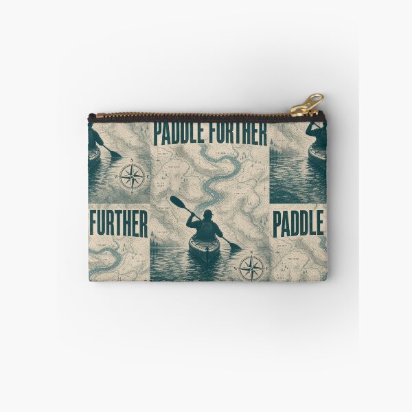 Item preview, Paddle Further Cartographic Kayak Explorer Art Print Sticker River Adventure Gift designed and sold by sharifex.