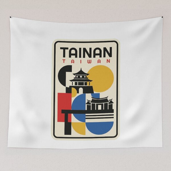 Item preview, Retro Tainan Bauhaus Geometric Skyline designed and sold by k3rstman1.