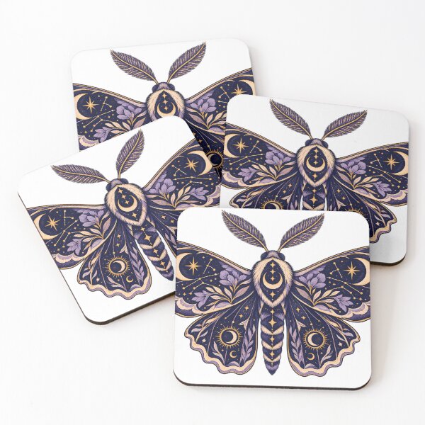Item preview, Celestial Lunar Moth Illustration designed and sold by EYEMIRA FASHION.