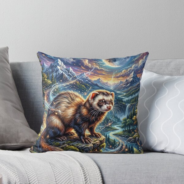 Item preview, Ferret - Epic Fantasy Portrait & Moonlit Sky designed and sold by Lucid Dream Pixel.