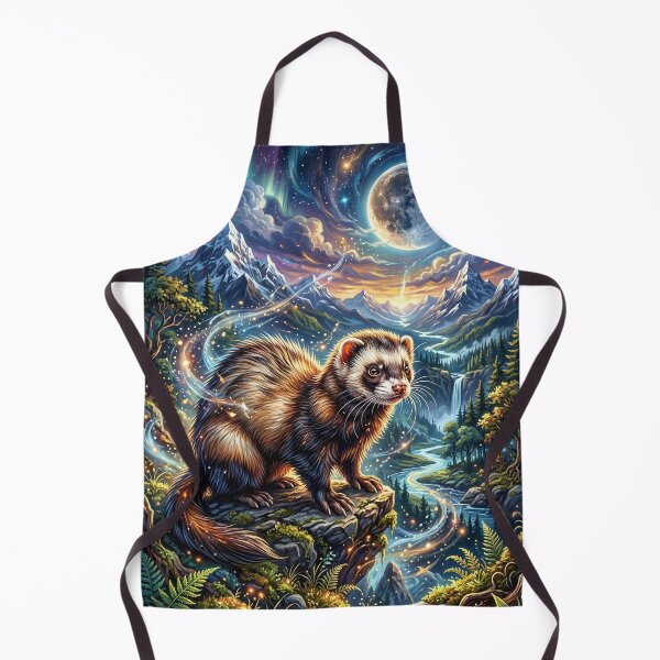 Item preview, Ferret - Epic Fantasy Portrait & Moonlit Sky designed and sold by Lucid Dream Pixel.