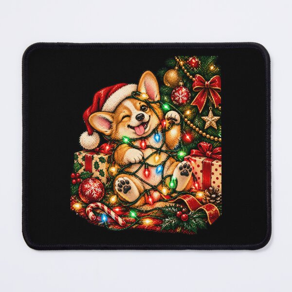 Item preview, Santa’s Shortest Helper – Funny Corgi Christmas designed and sold by Crystal-Tree.