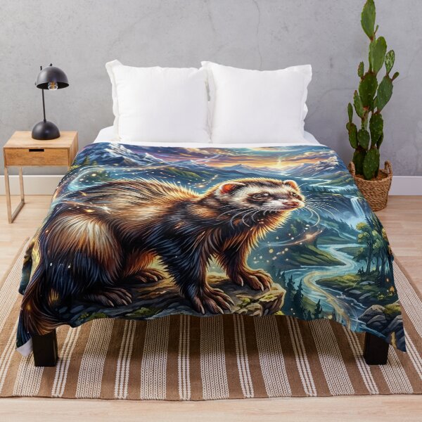 Item preview, Ferret - Epic Fantasy Portrait & Moonlit Sky designed and sold by Lucid Dream Pixel.