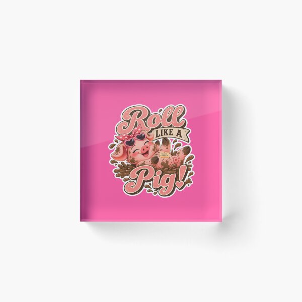 Item preview, ROLL LIKE A PIG! BY NAGGINGSTICKERSCO. ROLL LIKE A PIG! COLLECTION | ELECTRIC PINK Edition | No.01 designed and sold by LaMaisonOfMY.