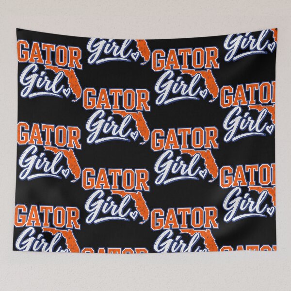 Item preview, Gator Girl Florida Map College Spirit Retro Script designed and sold by OddPopARt.