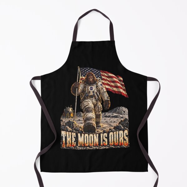 Item preview, Sasquatch Astronaut American Flag Moon Mission Explorer designed and sold by Glow-Paw-Studio.