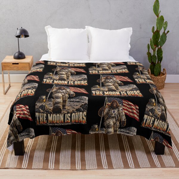 Item preview, Sasquatch Astronaut American Flag Moon Mission Explorer designed and sold by Glow-Paw-Studio.