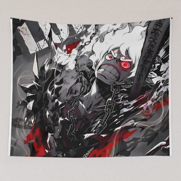 Item preview, Crimson Chain Reaper – Dark White Haired Warrior Gothic Anime Style designed and sold by Dyan4.
