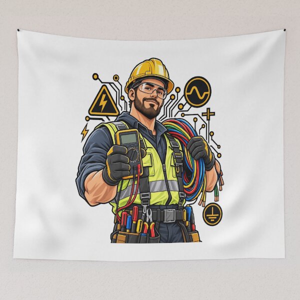 Item preview, Electrician Electrical Worker Tradesman Design designed and sold by JMDG Studio.