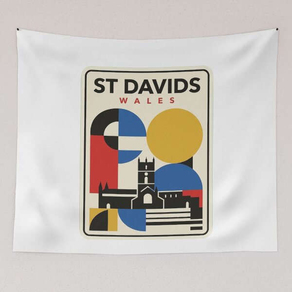 Item preview, Retro St Davids Bauhaus Geometric Skyline designed and sold by k3rstman1.