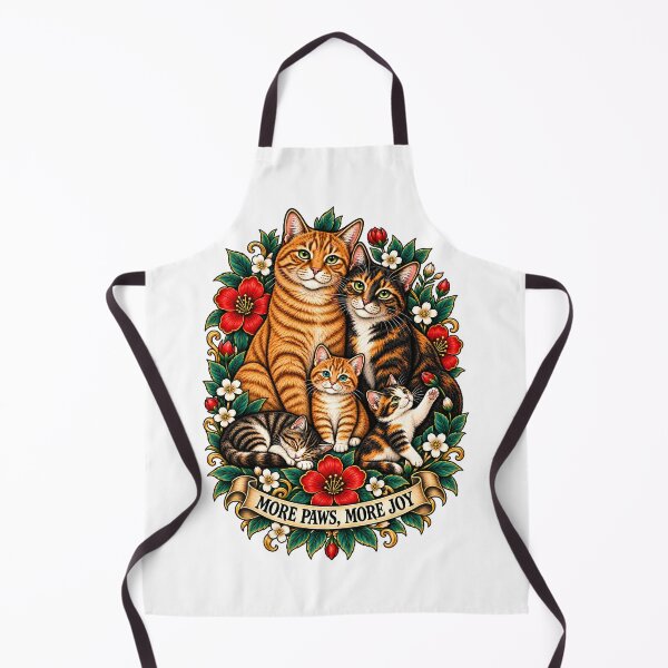 Item preview, More Paws More Joy Cat Family Art designed and sold by Old's Cool Cat Studio.