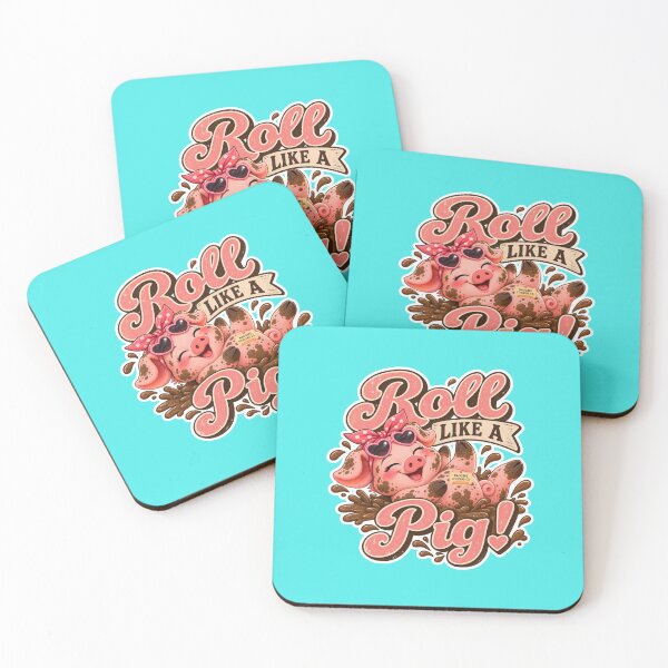 Item preview, ROLL LIKE A PIG! BY NAGGINGSTICKERSCO. ROLL LIKE A PIG! COLLECTION | AQUA Edition | No.01 designed and sold by LaMaisonOfMY.
