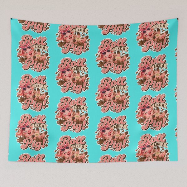 Item preview, ROLL LIKE A PIG! BY NAGGINGSTICKERSCO. ROLL LIKE A PIG! COLLECTION | AQUA Edition | No.01 designed and sold by LaMaisonOfMY.