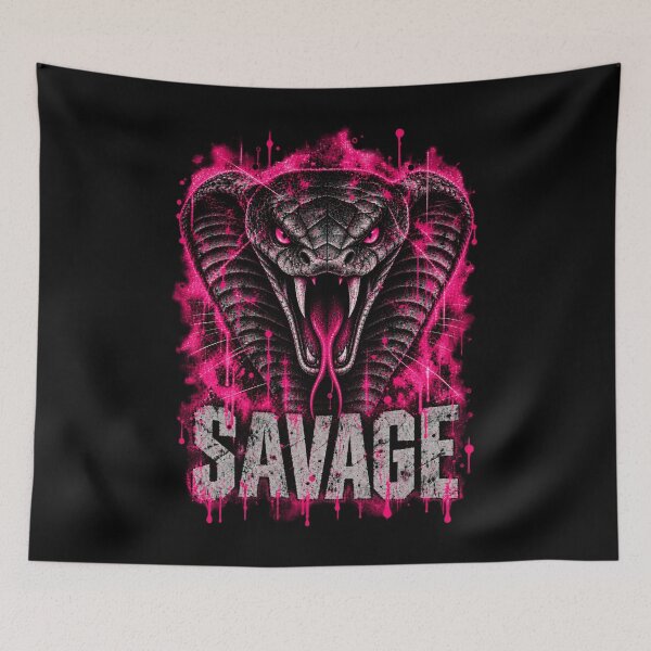 Item preview, SAVAGE SNAKE PINK designed and sold by Neo-Punk.