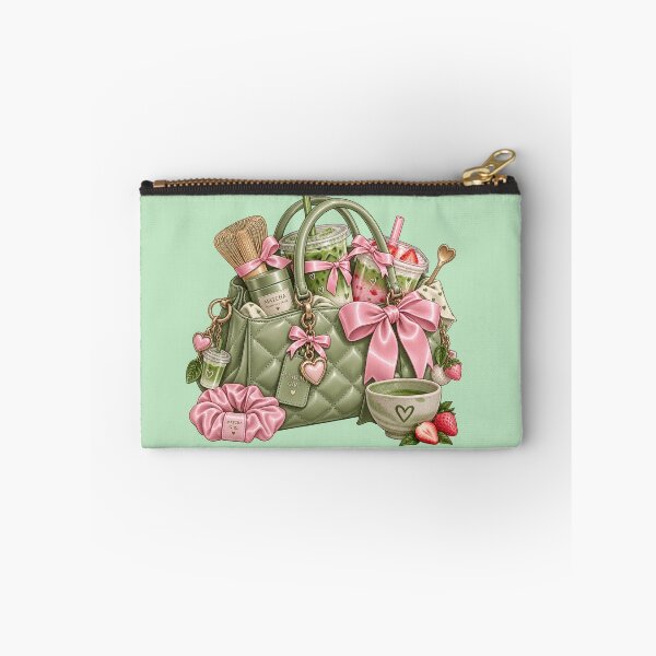 Item preview, Matcha Girl Handbag – Cute Pink & Green Matcha Aesthetic Sticker – Matcha Lover Gift designed and sold by Infinite Images.