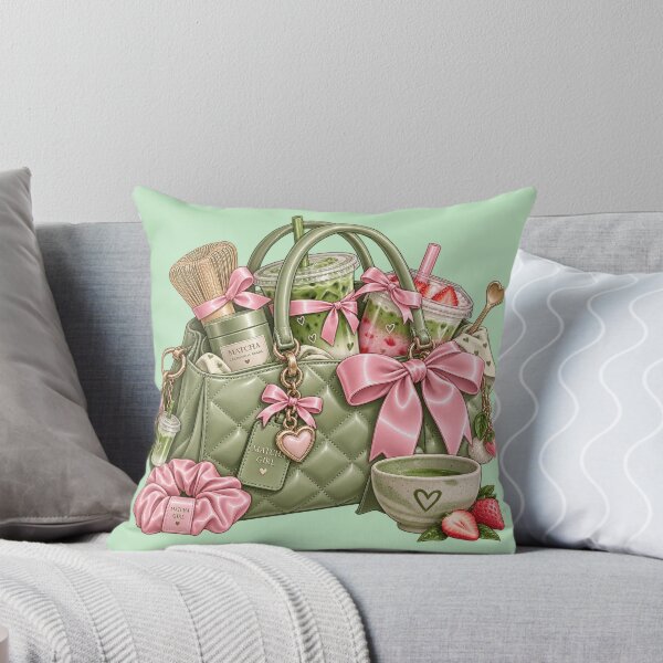Item preview, Bolso Matcha Girl – Bonita pegatina estética de matcha en rosa y verde – Regalo para amantes del matcha designed and sold by Infinite Images.