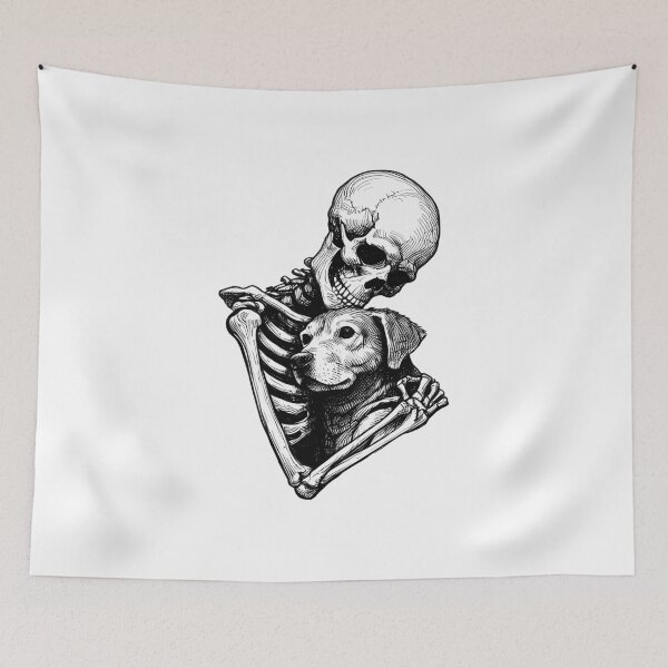 Item preview, Skeleton Hugging Dog designed and sold by Lady-K-.