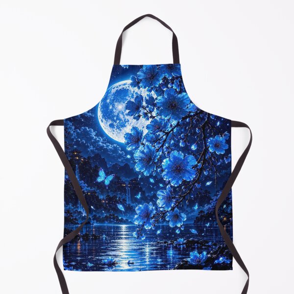 Item preview, Glowing Blue Cherry Blossoms at Night designed and sold by gloriacorear.