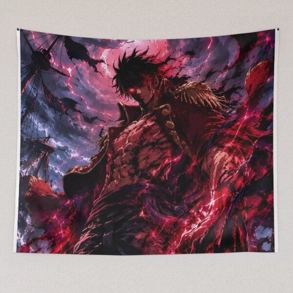 Item preview, Crimson Storm Pirate Warrior – Dark Fantasy Anime Style Battle Art designed and sold by Dyan4.