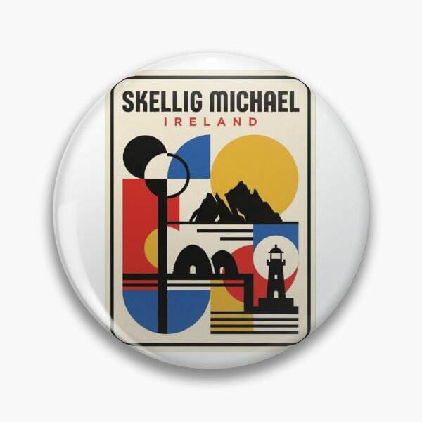 Item preview, Retro Skellig Michael Bauhaus Geometric Skyline designed and sold by k3rstman1.
