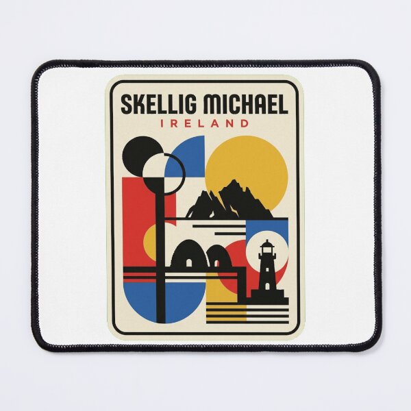 Item preview, Retro Skellig Michael Bauhaus Geometric Skyline designed and sold by k3rstman1.