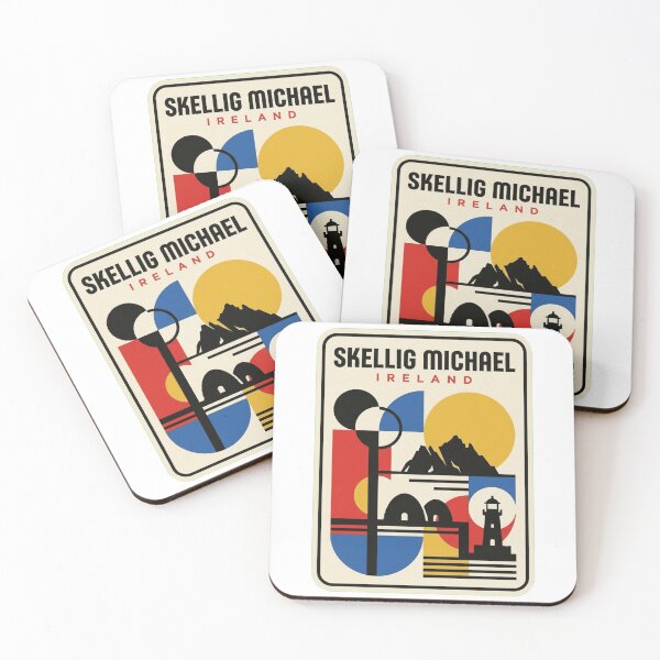 Item preview, Retro Skellig Michael Bauhaus Geometric Skyline designed and sold by k3rstman1.