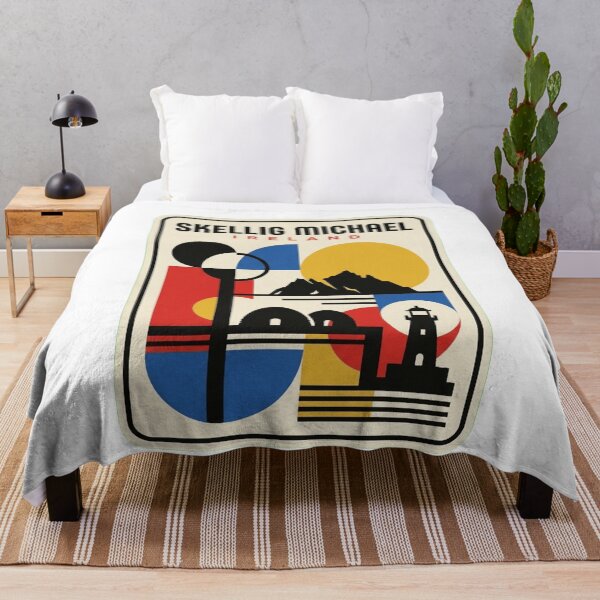 Item preview, Retro Skellig Michael Bauhaus Geometric Skyline designed and sold by k3rstman1.