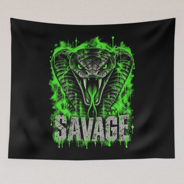 Item preview, SAVAGE SNAKE GREEN designed and sold by Neo-Punk.