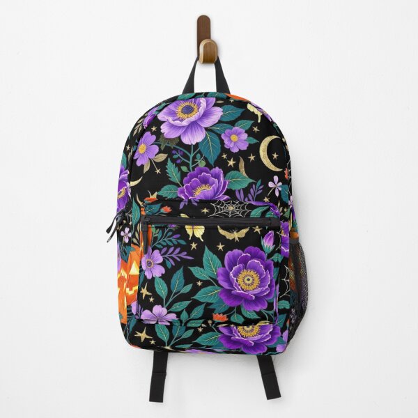 Item preview, Midnight Lavender Harvest – Gothic Halloween Floral Pumpkin Seamless Pattern designed and sold by Dream Bloom Gallery.