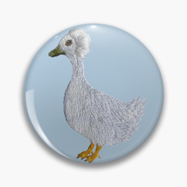 Item preview, Crested duck handembroidery designed and sold by Alsa.handembroidery.