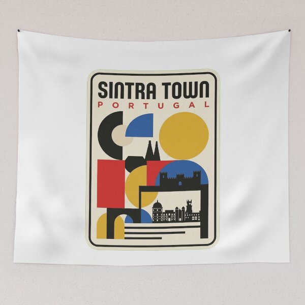Item preview, Retro Sintra Town Bauhaus Geometric Skyline designed and sold by k3rstman1.