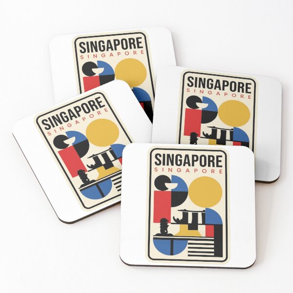 Item preview, Retro Singapore Bauhaus Geometric Skyline designed and sold by k3rstman1.