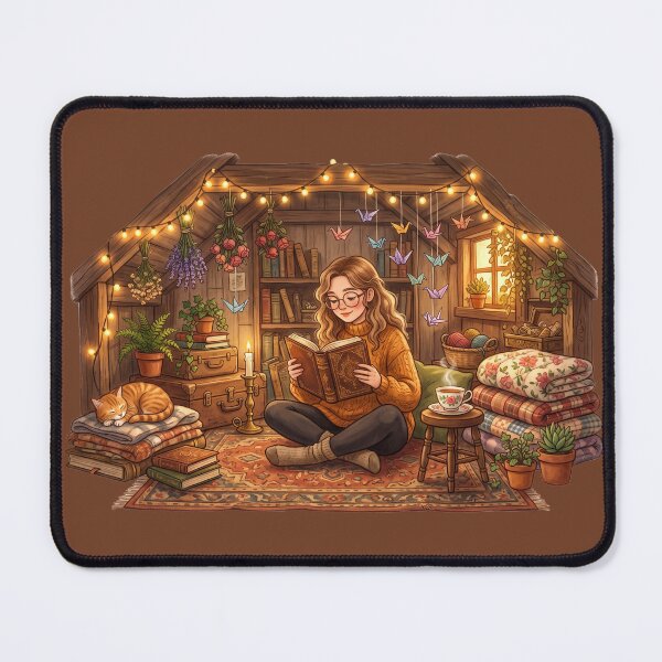Item preview, Cozy Attic Reading Nook Cottagecore Illustration designed and sold by SebastianSpace.