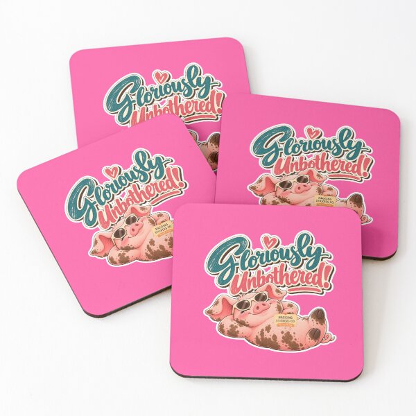 Item preview, GLORIOUSLY UNBOTHERED! BY NAGGINGSTICKERSCO. ROLL LIKE A PIG! COLLECTION | ELECTRIC PINK Edition | No.01 designed and sold by LaMaisonOfMY.