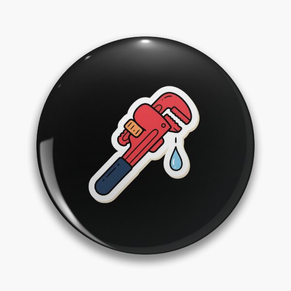 Item preview, Red Cartoon Pipe Wrench Plumbing Sticker designed and sold by bvdesignart.
