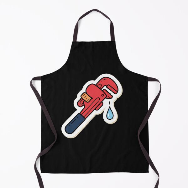 Item preview, Red Cartoon Pipe Wrench Plumbing Sticker designed and sold by bvdesignart.