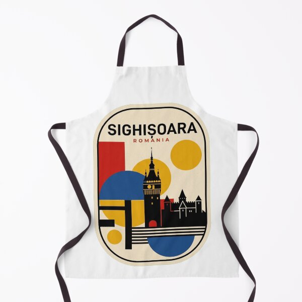 Item preview, Retro Sighișoara Bauhaus Geometric Skyline designed and sold by k3rstman1.