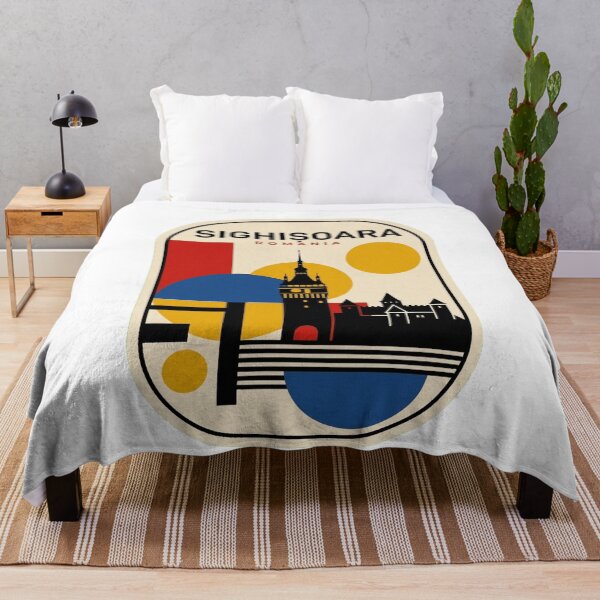 Item preview, Retro Sighișoara Bauhaus Geometric Skyline designed and sold by k3rstman1.