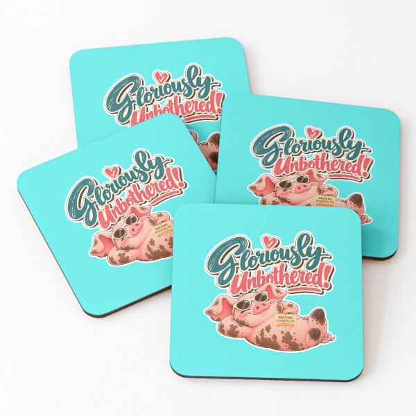 Item preview, GLORIOUSLY UNBOTHERED! BY NAGGINGSTICKERSCO. ROLL LIKE A PIG! COLLECTION | AQUA Edition | No.01 designed and sold by LaMaisonOfMY.