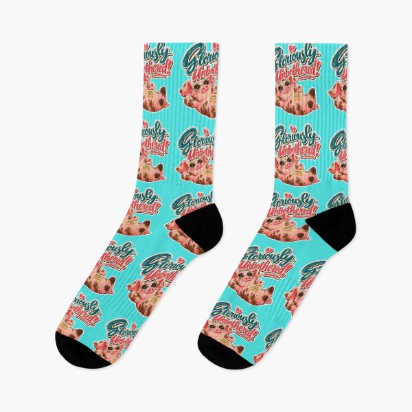 Item preview, GLORIOUSLY UNBOTHERED! BY NAGGINGSTICKERSCO. ROLL LIKE A PIG! COLLECTION | AQUA Edition | No.01 designed and sold by LaMaisonOfMY.